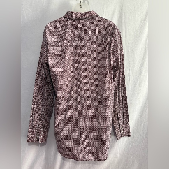 Wrangler Men’s 2XT Western Snap Shirt Red Geometric Print - Picture 3 of 5